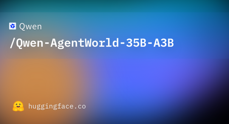 Qwen-AgentWorld-35B-A3B カバー画像