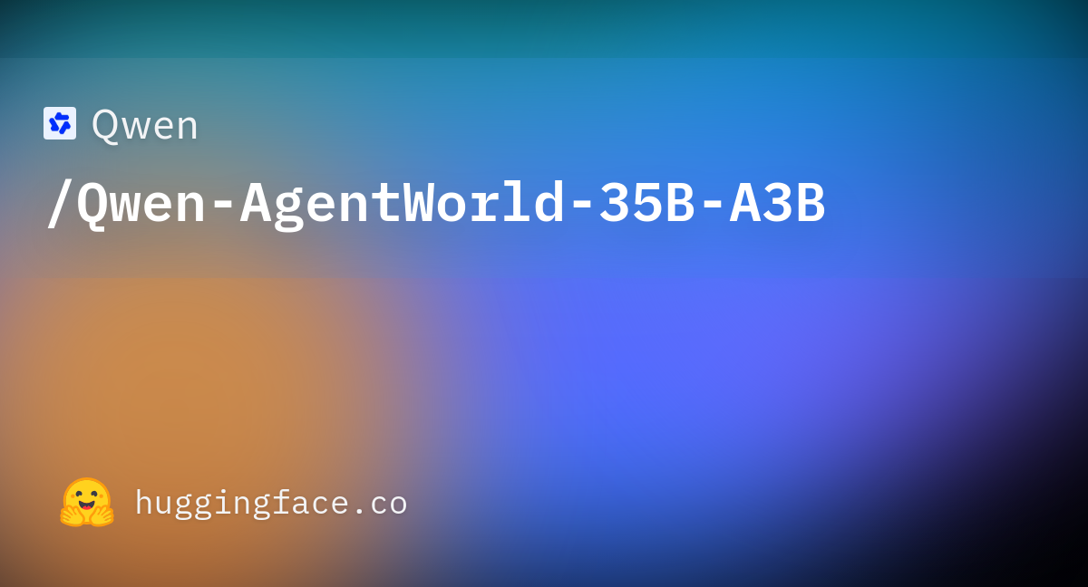 Qwen-AgentWorld-35B-A3B カバー画像