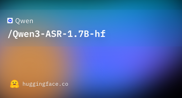Qwen3-ASR-1.7B-hf カバー画像