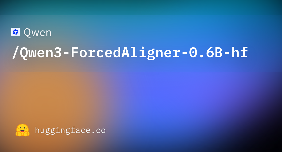 Qwen3-ForcedAligner-0.6B-hf カバー画像