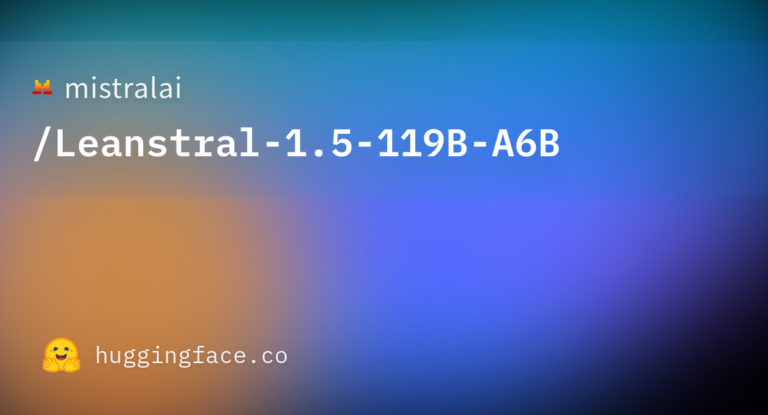 Leanstral-1.5-119B-A6B カバー画像