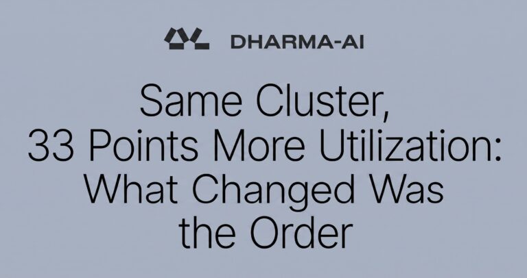 Same Cluster, 33 Points More Utilization: What Changed Was the Order カバー画像